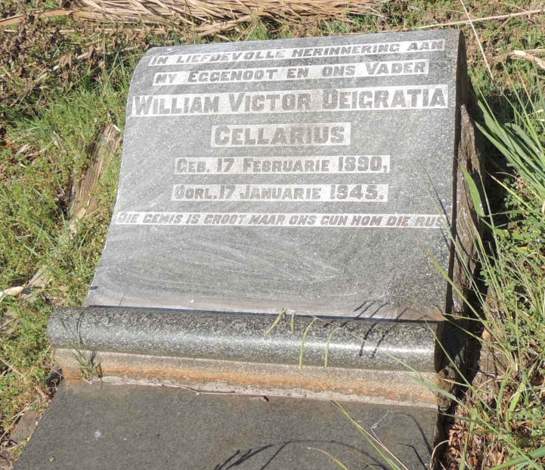 CELLARIUS William Victor Deigratia 1890-1945