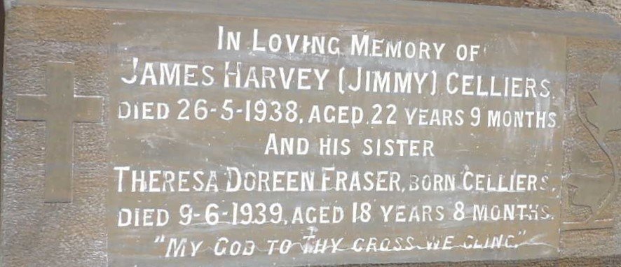 CELLIERS Susan Maggie -1962 :: CELLIERS James Harvey -1938 :: FRASER Theresa Doreen nee CELLIERS -1939 _2