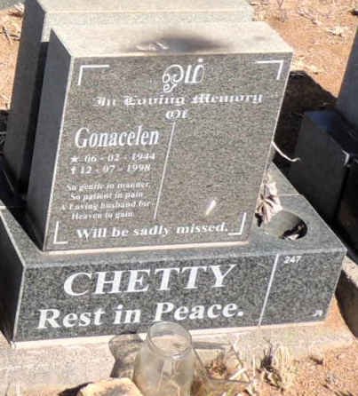 CHETTY Gonacelen 1944-1998