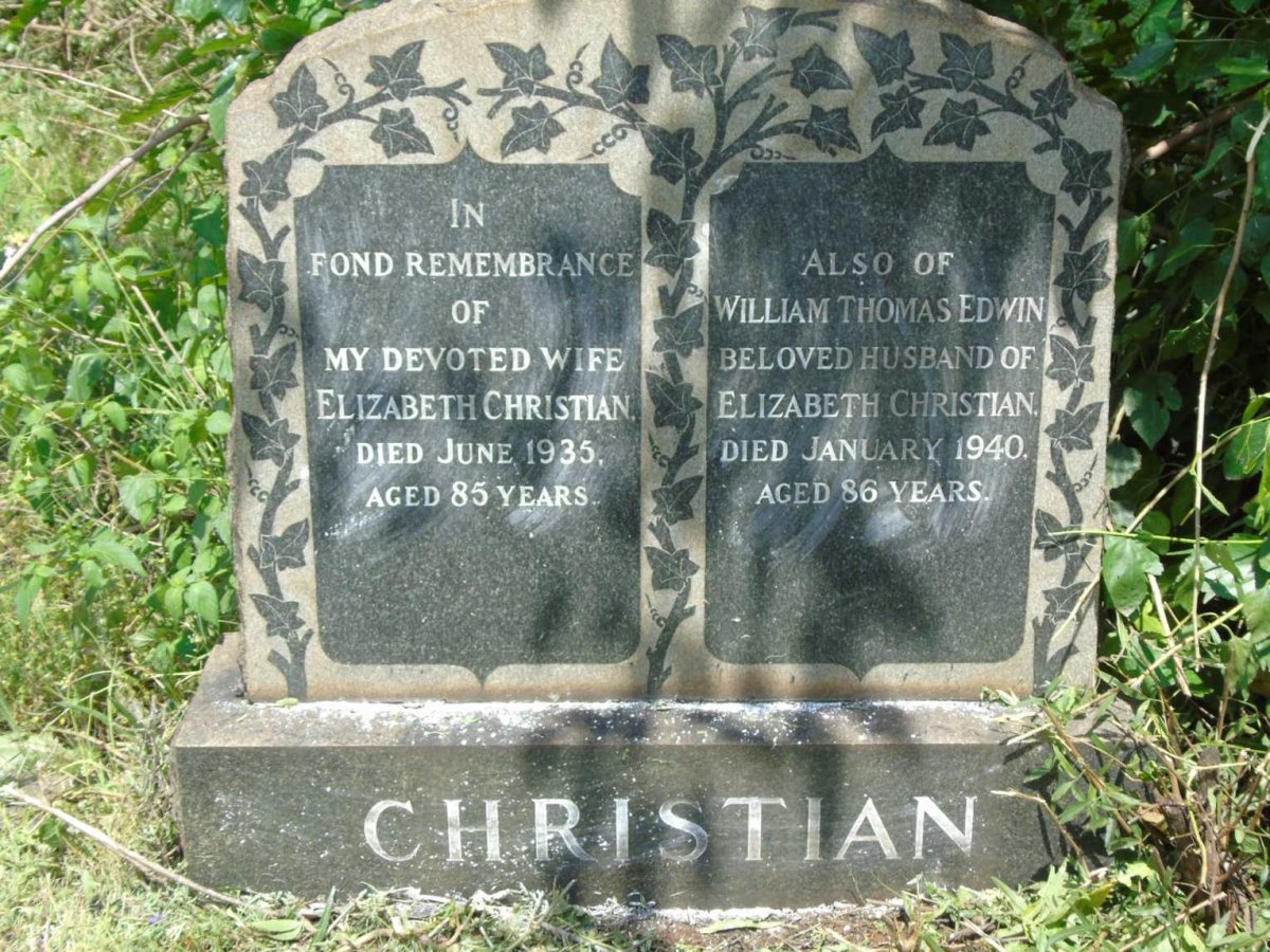 CHRISTIAN William Thomas Edwin -1940 & Elizabeth -1935