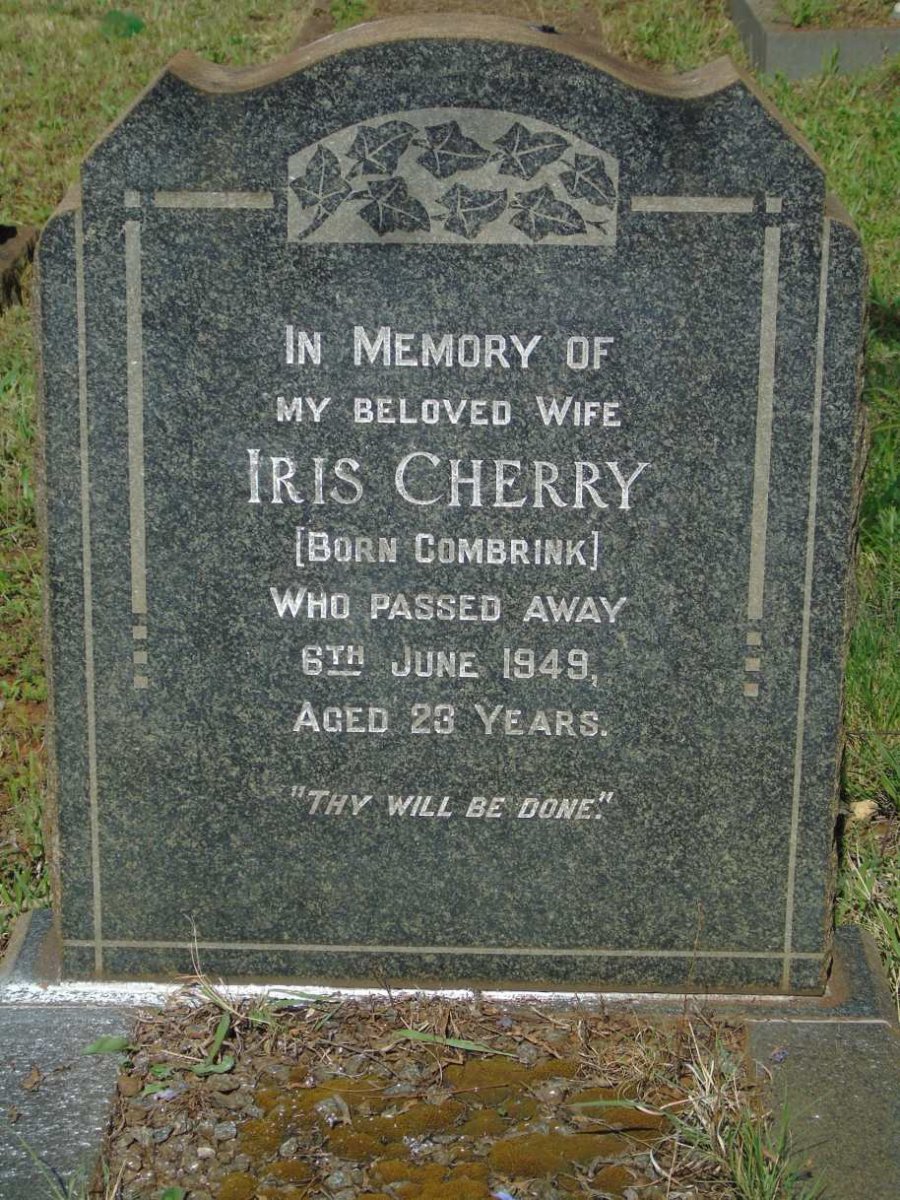 CHERRY Iris nee COMBRINK -1949