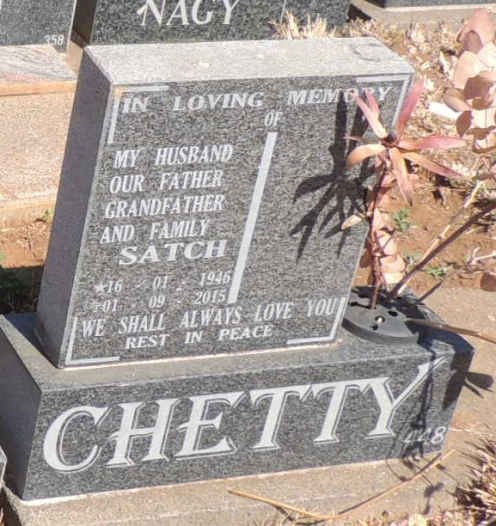 CHETTY Satch 1946-2015