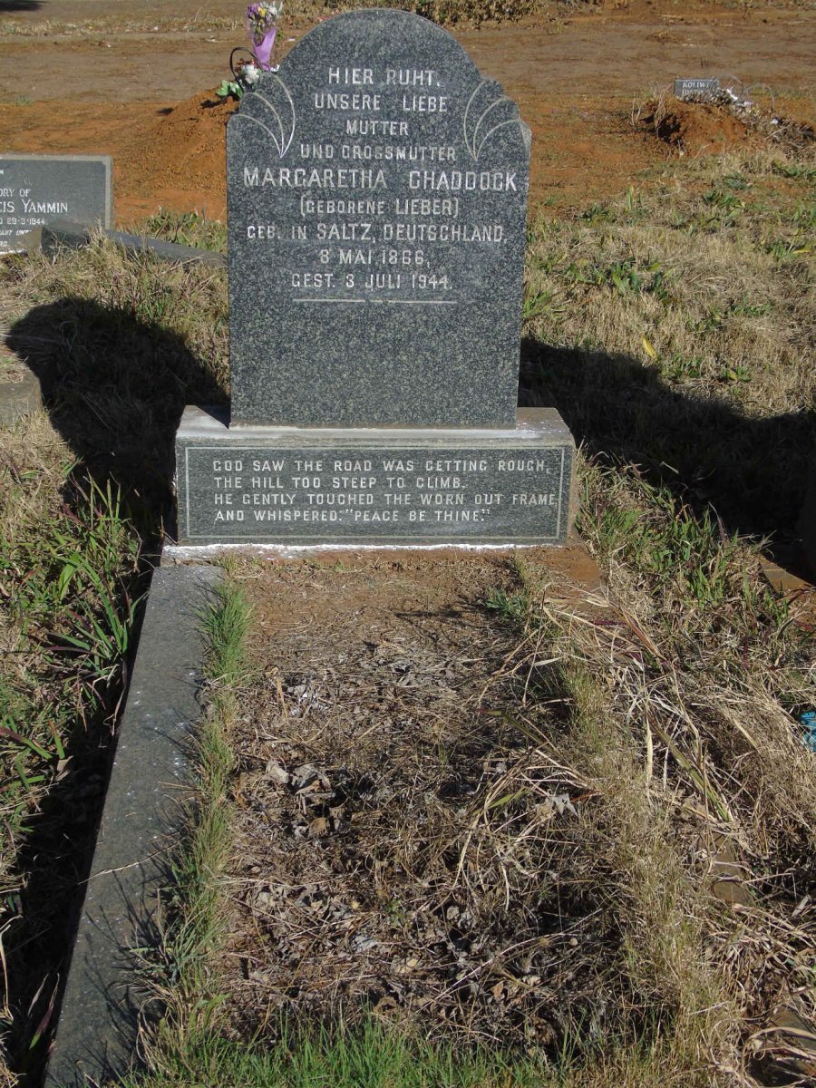 CHADDOCK Margaretha nee LIEBER 1866-1944