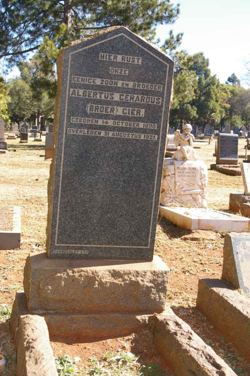 CIER Albertus Gerardus 1890-1921