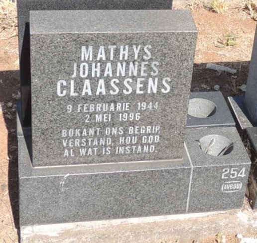 CLAASSENS Mathys Johannes 1944-1996