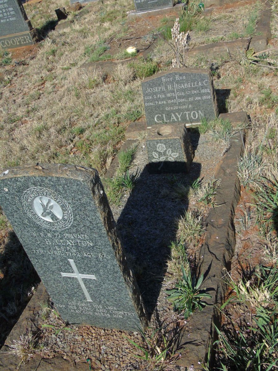 CLAYTON Joseph H. 1875-1942 &amp; Isabella C. 1882-1958