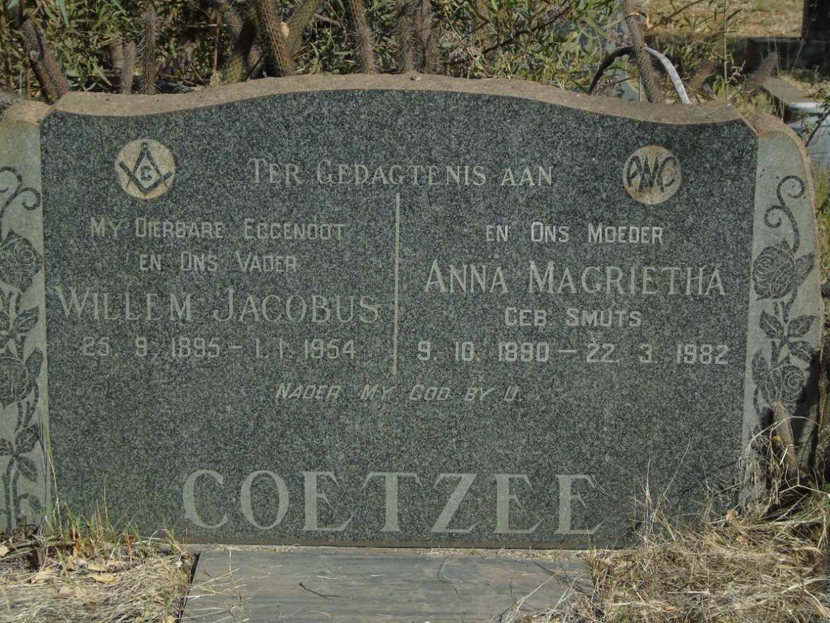 COETZEE Willem Jacobus 1895-1954 & Anna Magrietha SMUTS 1890-1982 :: COETZEE Willem J. 1919-1920 :: COETZEE Willem J. 1926-1967 _1