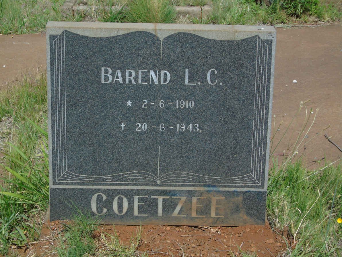COETZEE Barend L.C. 1910-1943