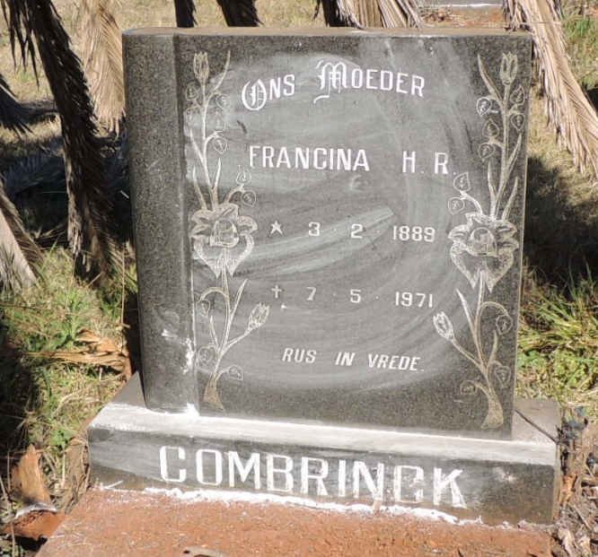 COMBRINCK Francina H.R. 1889-1971