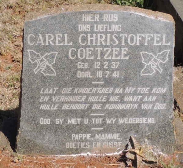 COETZEE Carel Christoffel 1937-1941