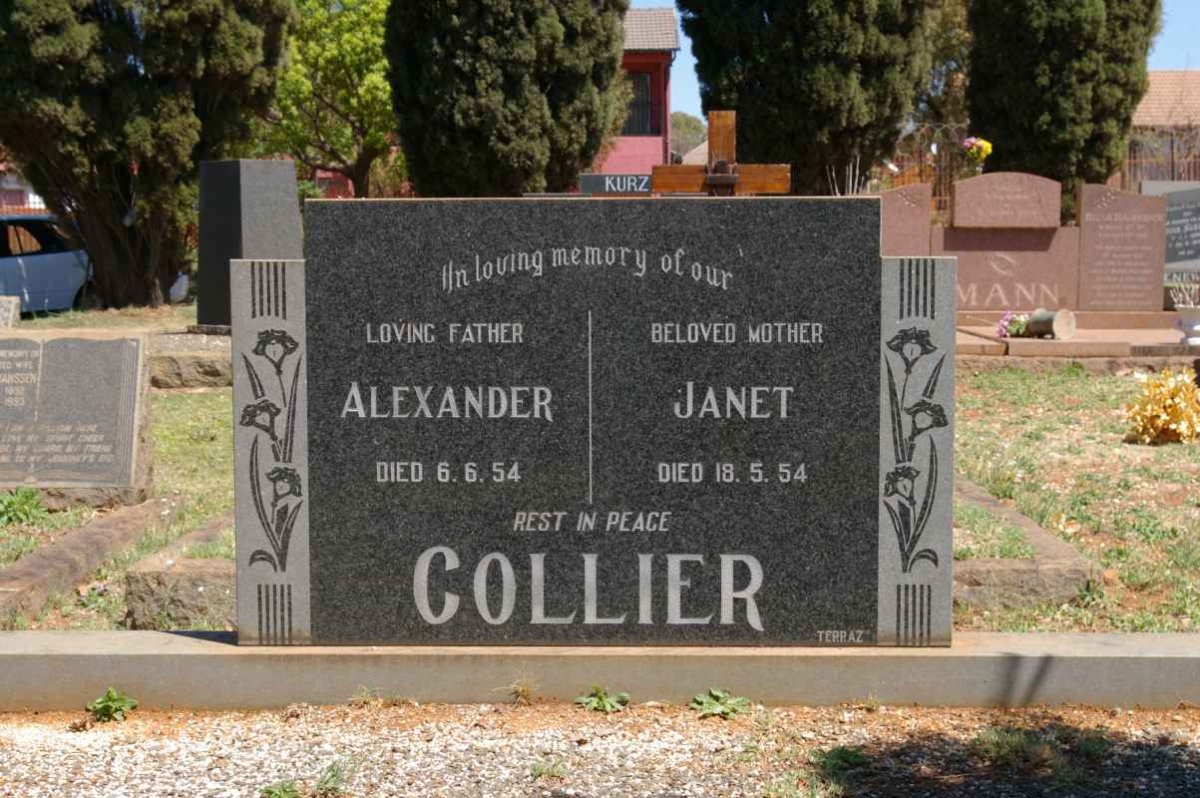 COLLIER Alexander -1954 &amp; Janet -1954