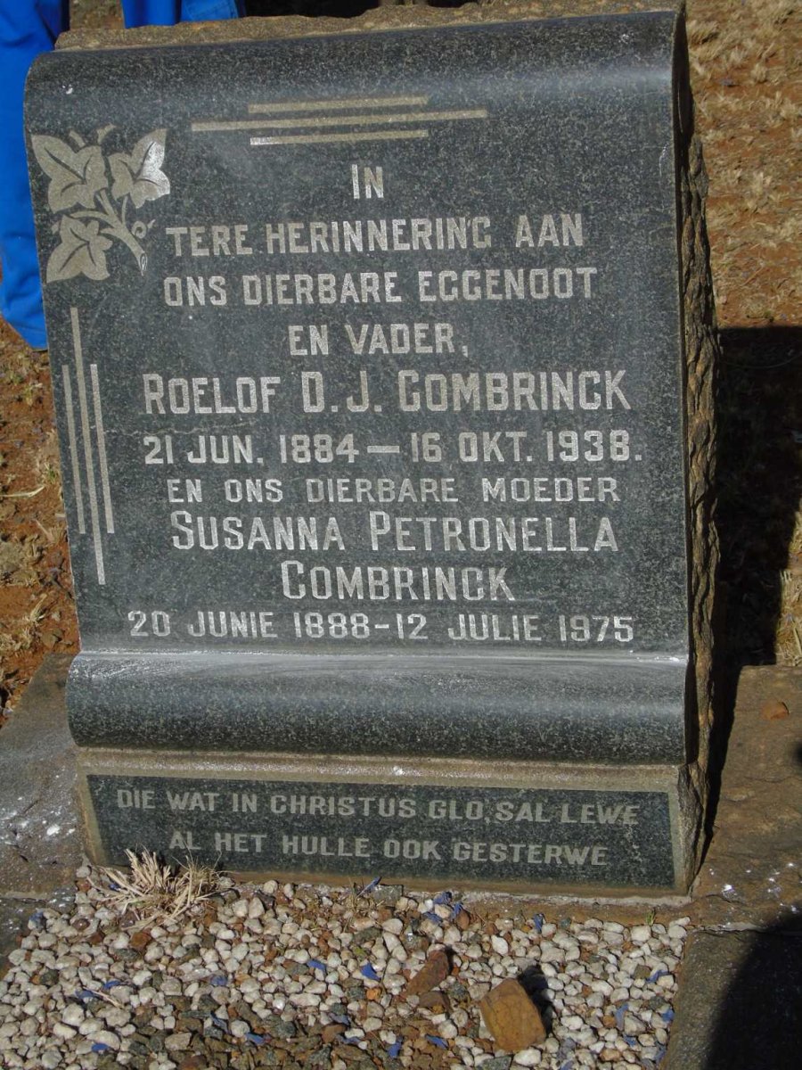 COMBRINCK Roelof D.J. 1884-1938 & Susanna Petronella 1888-1975