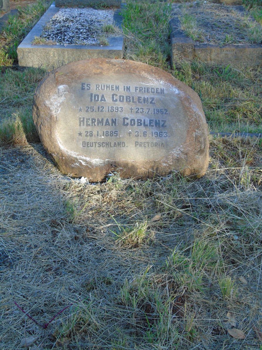 COBLENZ Herman 1885-1963 &amp; Ida 1893-1962