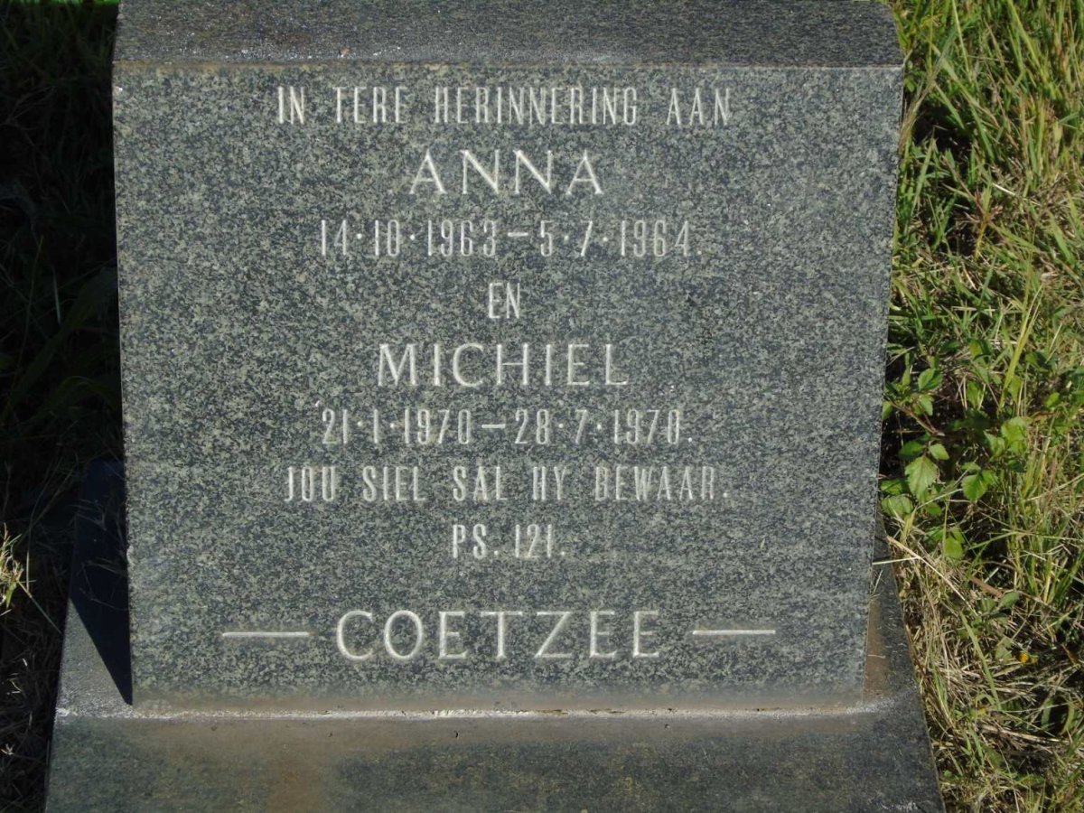 COETZEE Anna 1963-1964 :: COETZEE Michiel 1970-1970