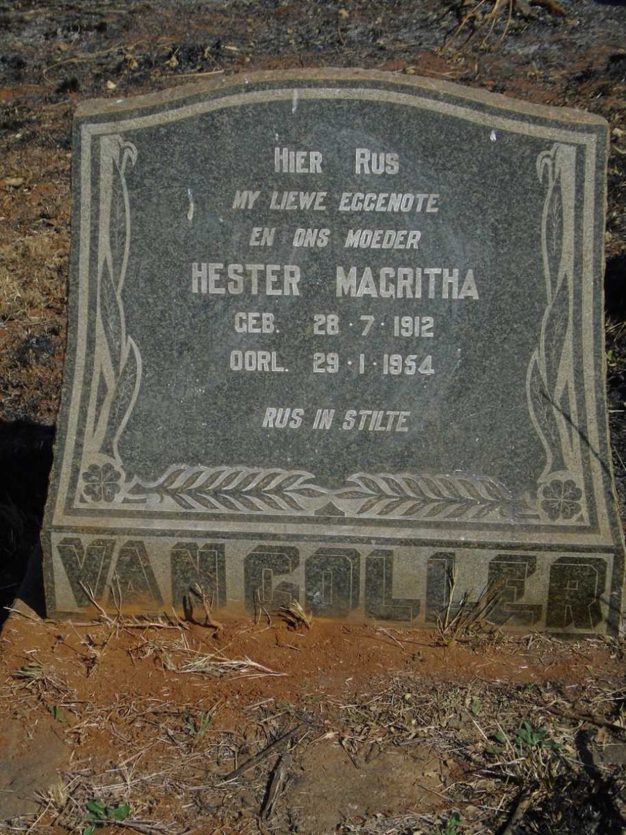 COLLER Hester Magritha, van 1912-1954