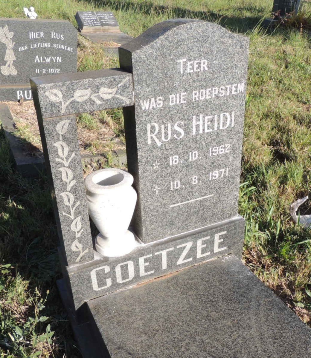 COETZEE Heidi 1962-1971