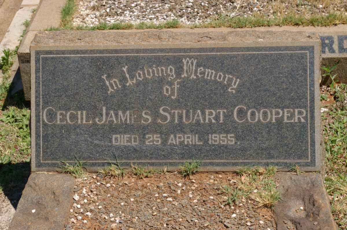 COOPER Cecil James Stuart -1955