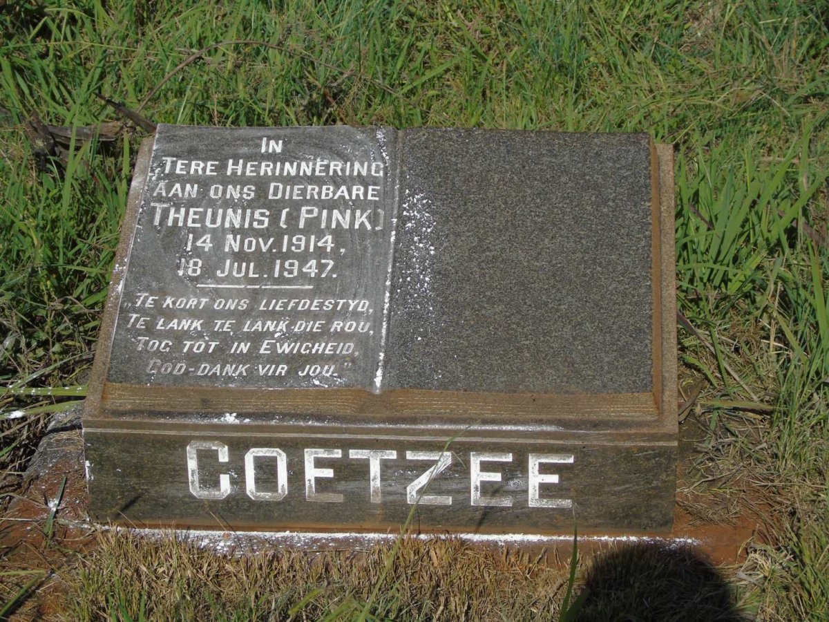 COETZEE Theunis 1914-1947
