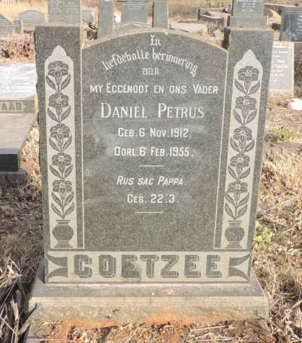 COETZEE Daniel Petrus 1912-1955 