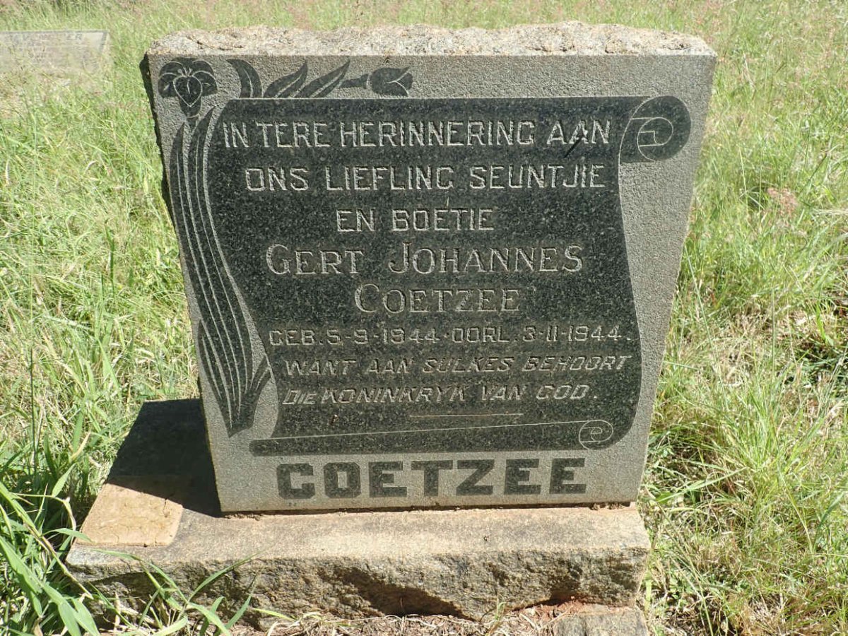 COETZEE Gert Johannes 1944-1944