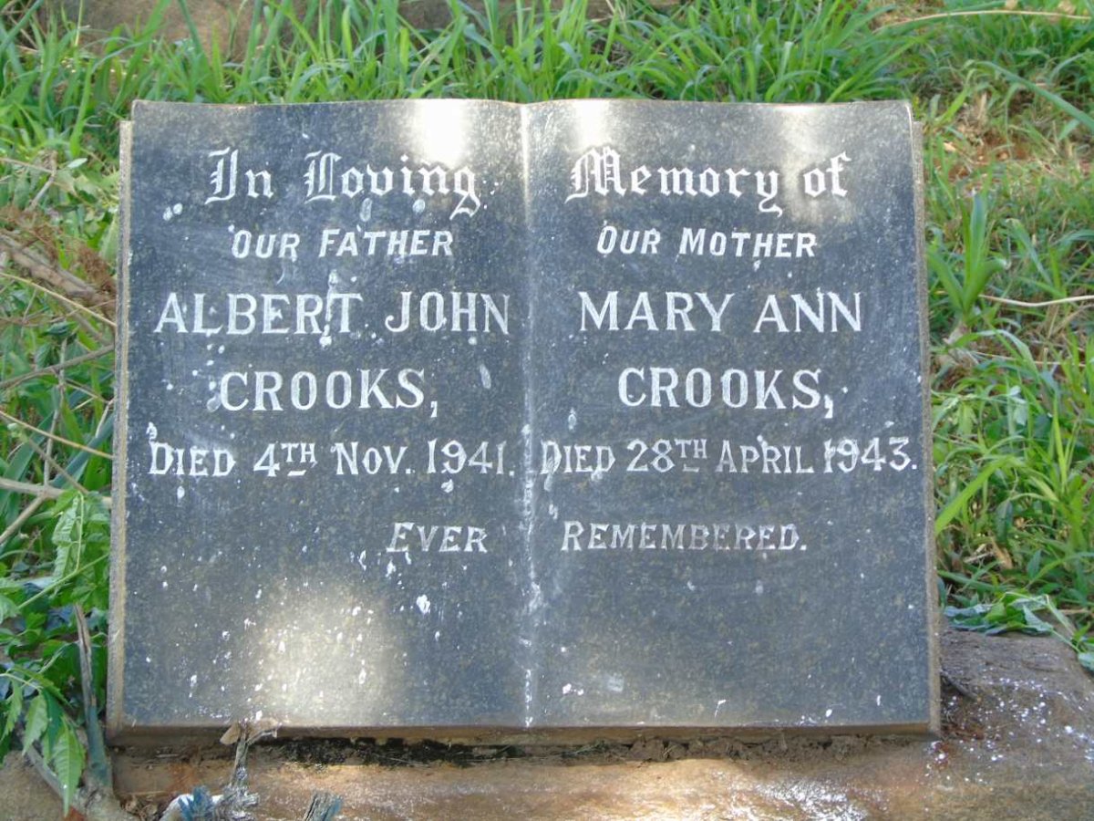 CROOKS Albert John -1941 & Mary Ann -1943