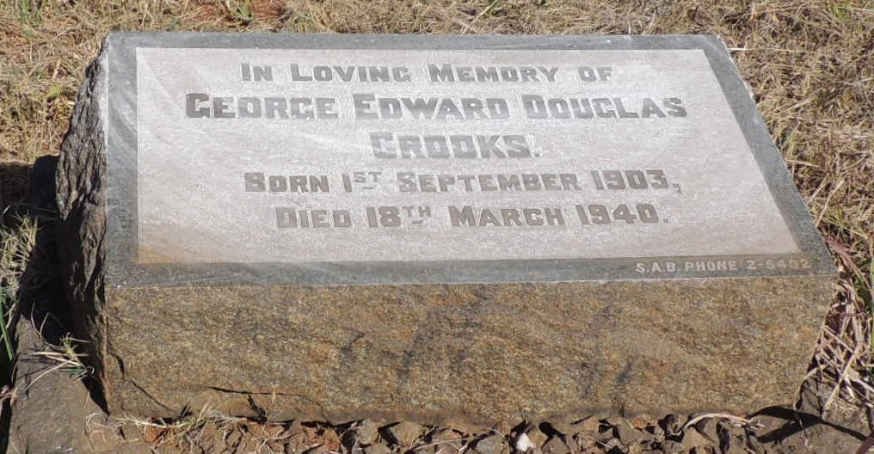 CROOKS George Edward Douglas 1903-1940
