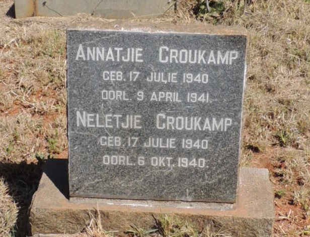 CROUKAMP Neletjie 1940-1940 :: CROUKAMP Annatjie 1940-1941