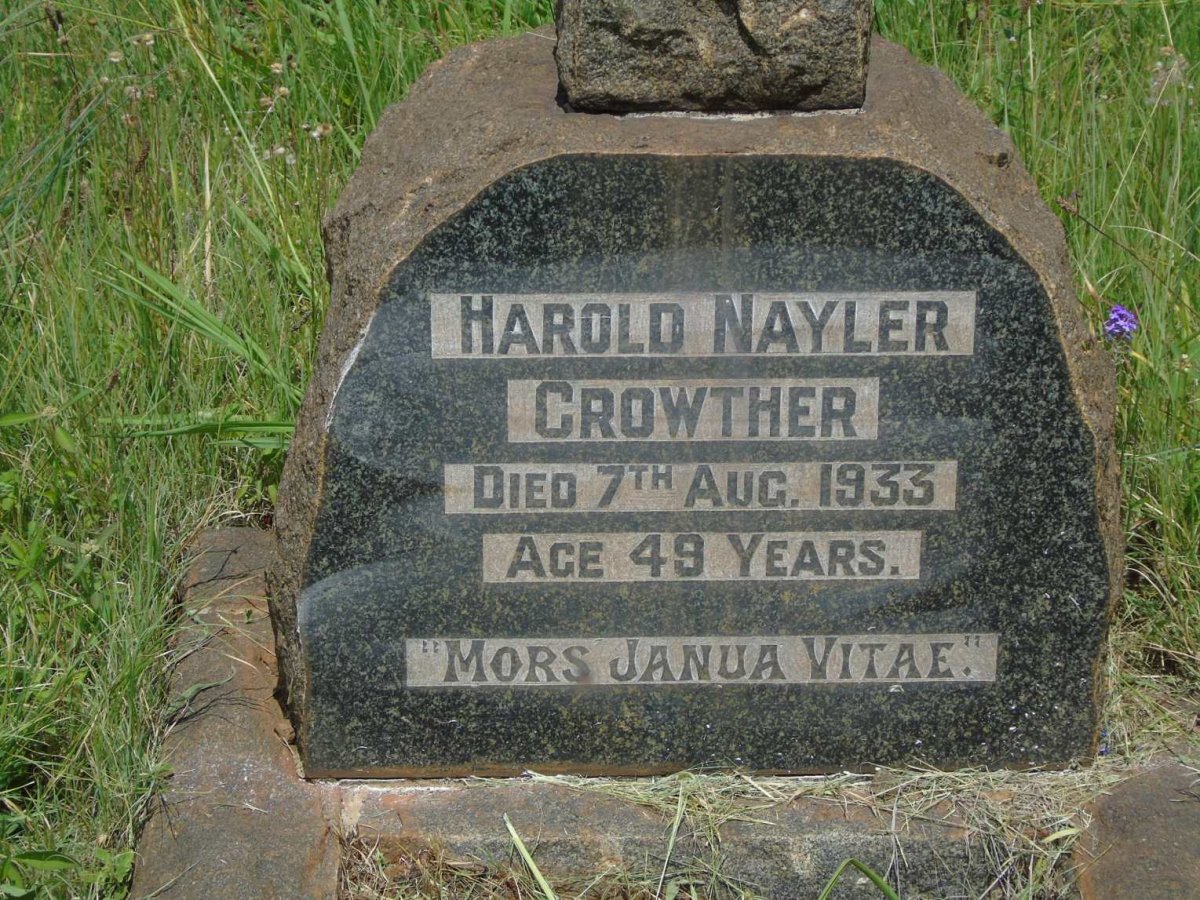CROWTHER Harold Nayler -1933