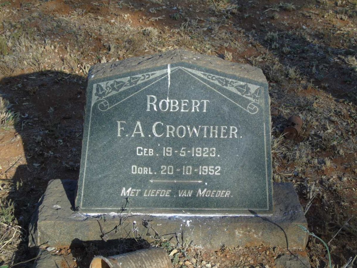 CROWTHER Robert F.A. 1923-1952