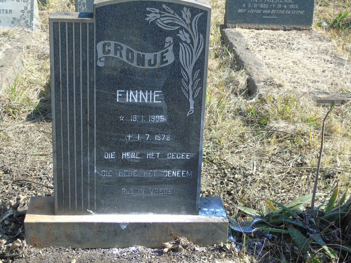 CRONJE Finnie 1905-1979