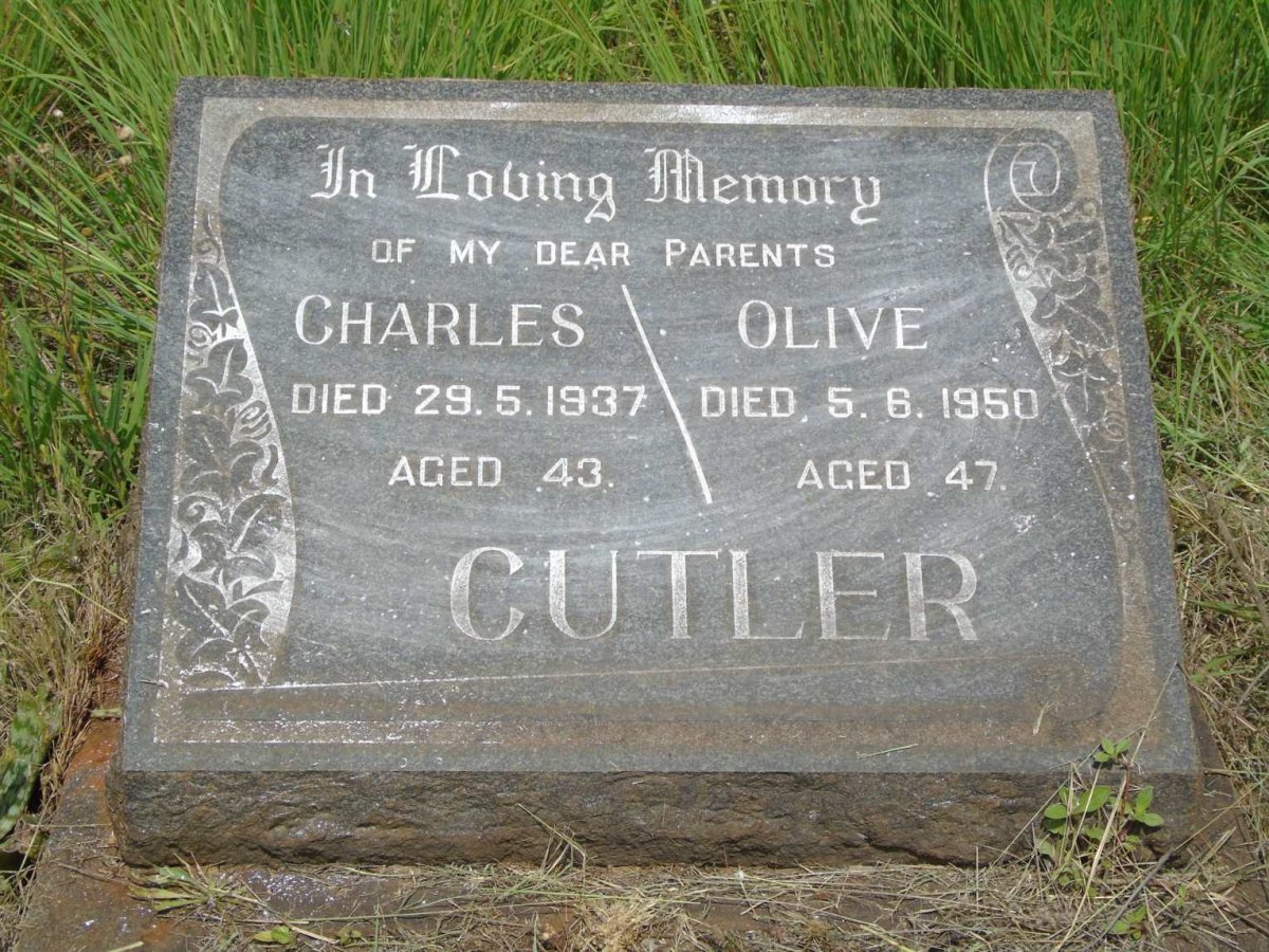 CUTLER Charles -1937 & Olive -1950 