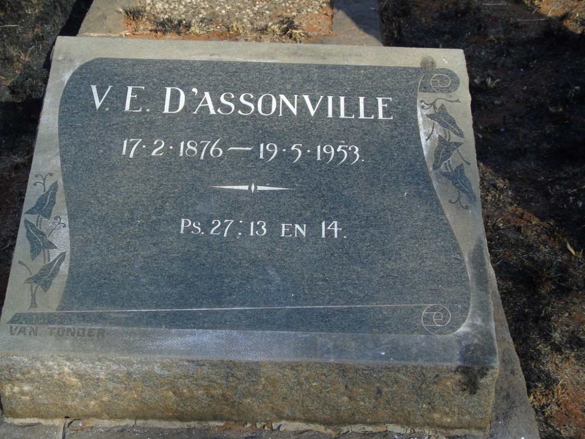 D'ASSONVILLE V.E. 1876-1953