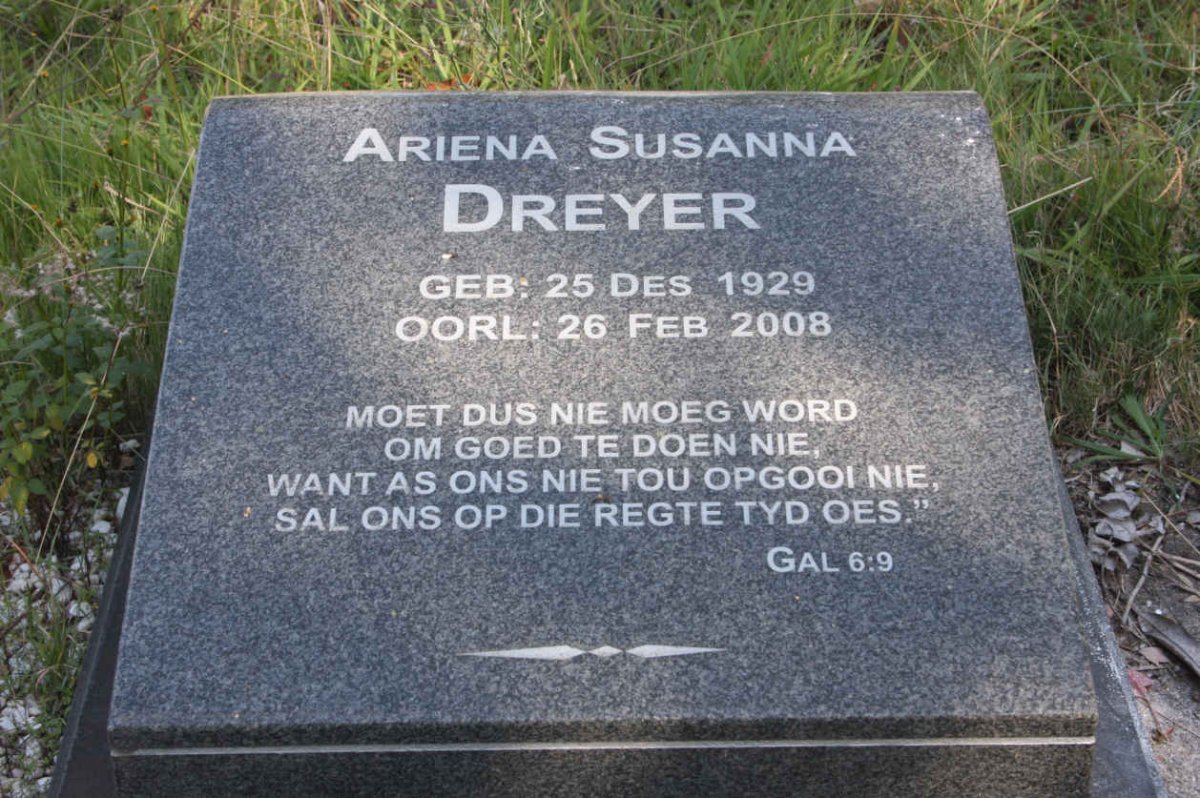 DREYER Ariena Susanna 1929-2008