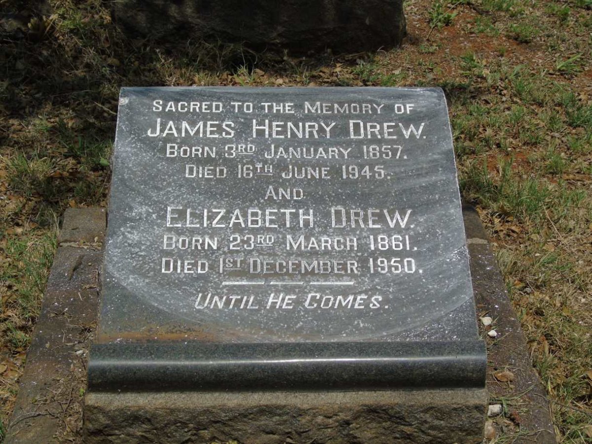 DREW James Henry 1857-1945 & Elizabeth 1861-1950
