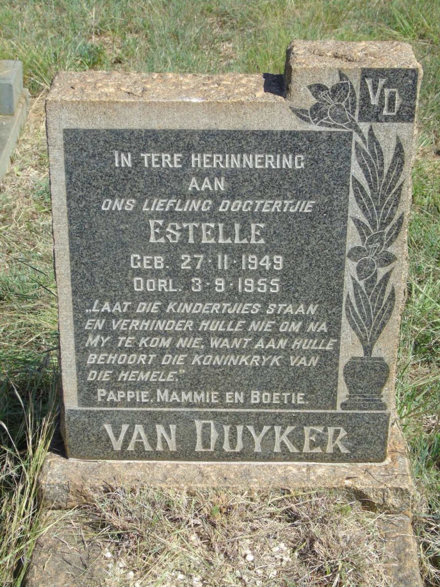 DUYKER Estelle, van 1949-1955