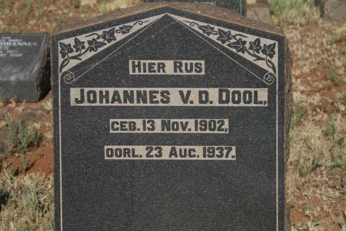 DOOL Johannes, v.d. 1902-1937