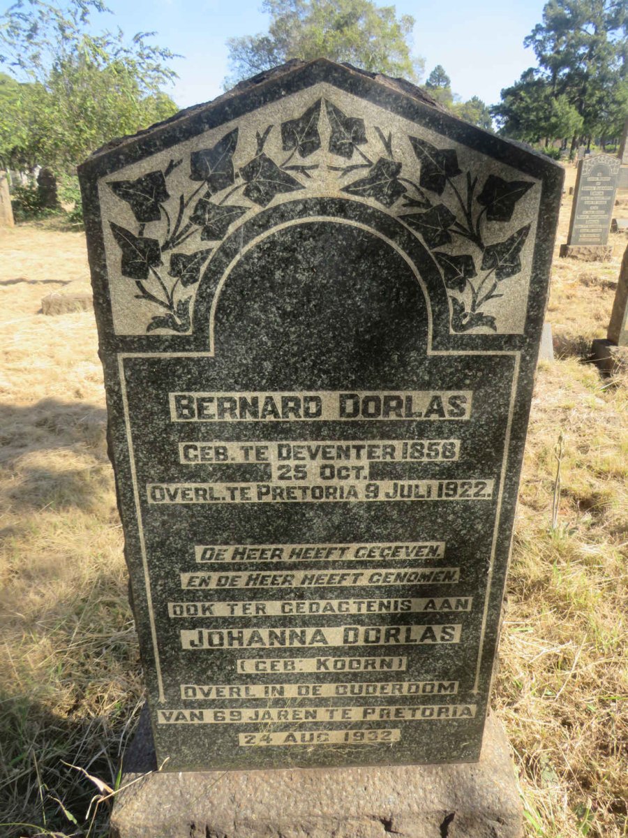 DORLAS Bernard 1858-1922 & Johanna KOORN ?-1932