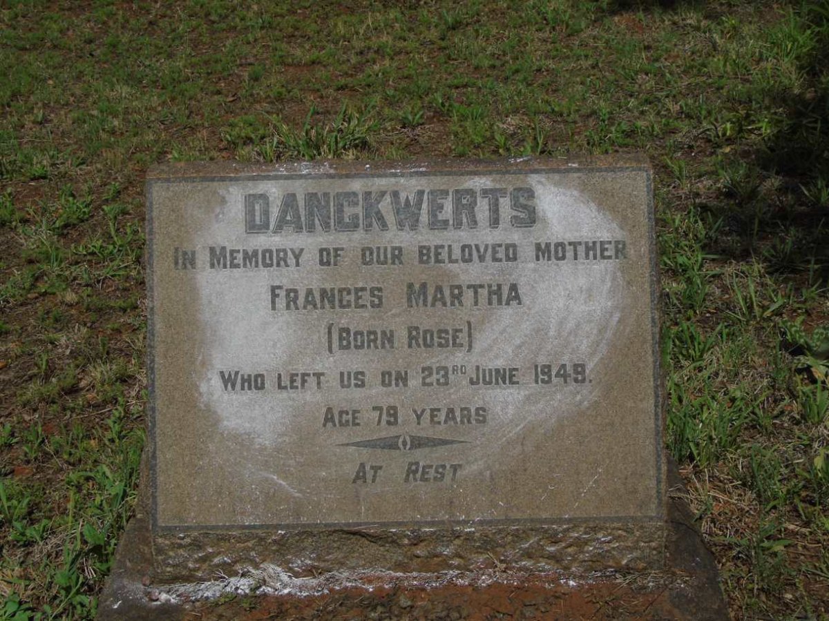 DANCKWERTS Frances Martha nee ROSE -1949