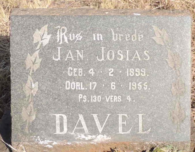 DAVEL Jan Josias 1899-1955
