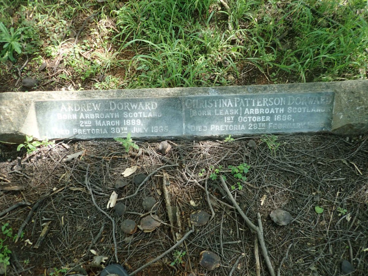 DORWARD Andrew 1889-1935 &amp; Christina Patterson LEASK 1886-1953
