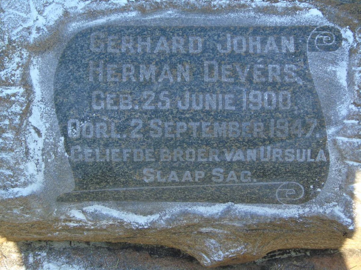DEVERS Gerhard Johan Herman 1900-1947