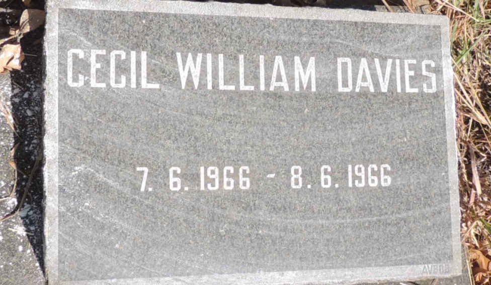 DAVIES Cecil William 1966-1966
