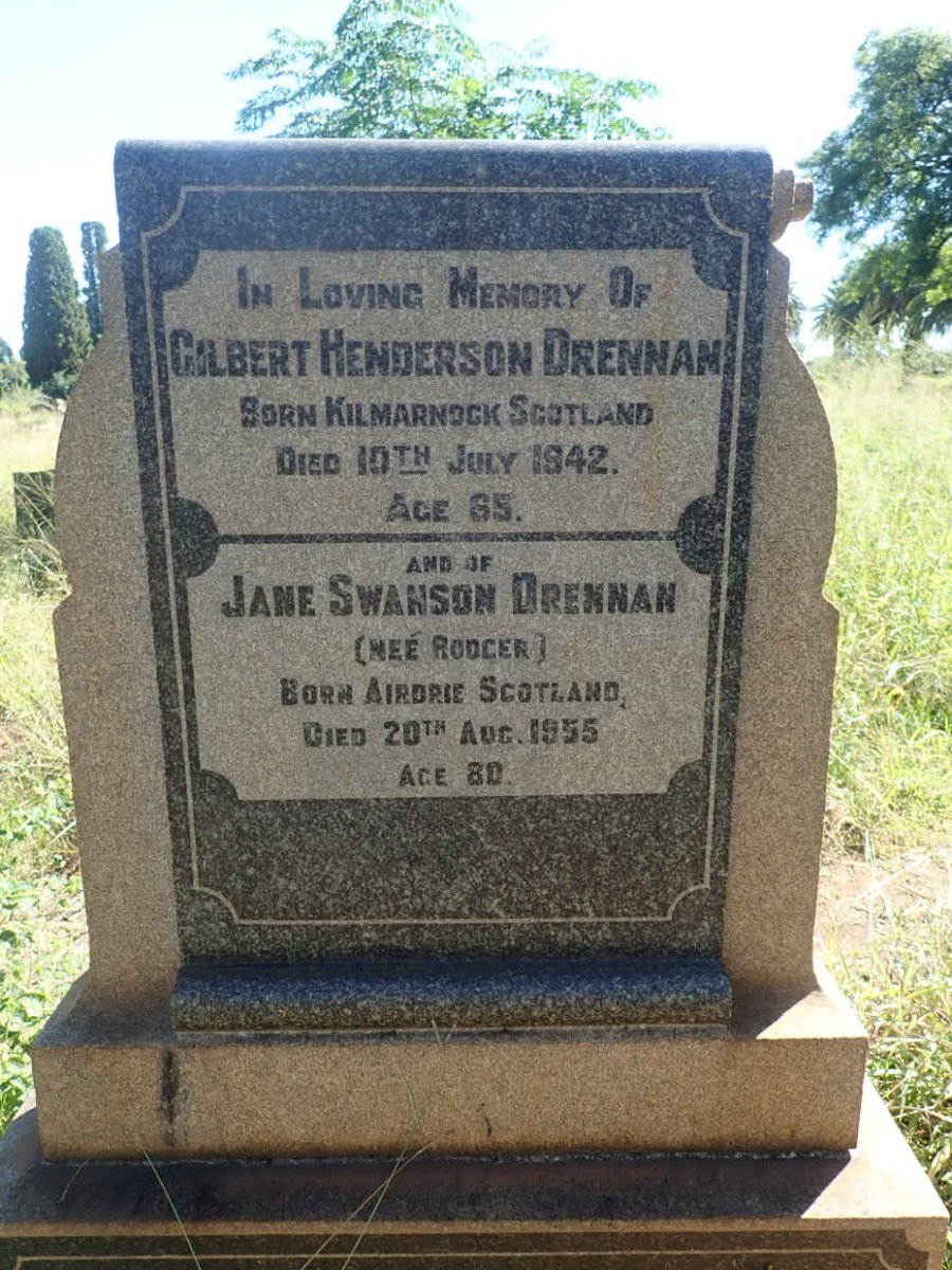 DRENNAN Gilbert Henderson -1942 &amp; Jane Swanson RODGER -1955