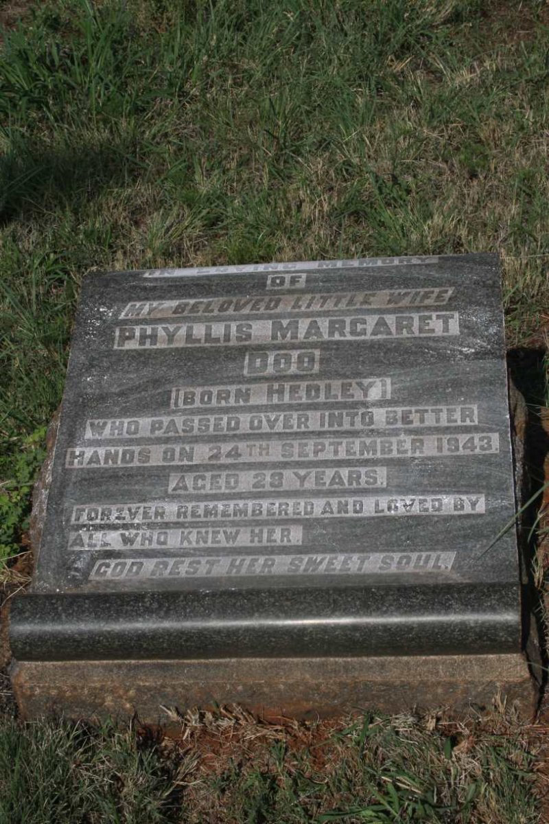 DOO Phyllis Margaret nee HEDLEY -1943