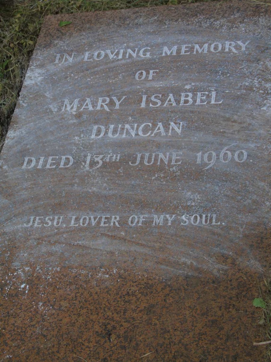 DUNCAN Mary Isabel -1960