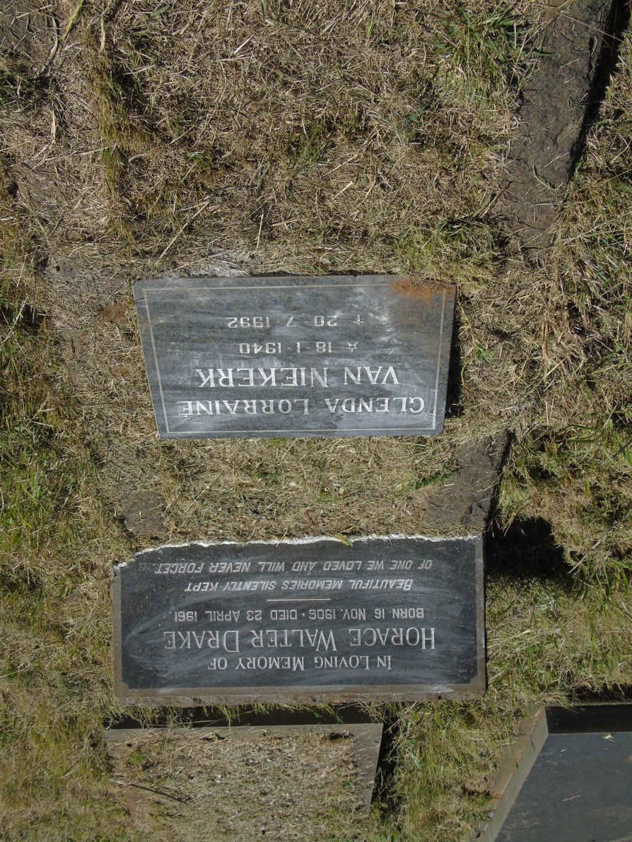DRAKE Horace Walter 1906-1961 :: VAN NIEKERK Glenda Lorraine 1940-1992