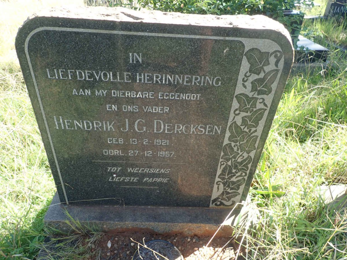 DERCKSEN Hendrik J.G. 1921-1957
