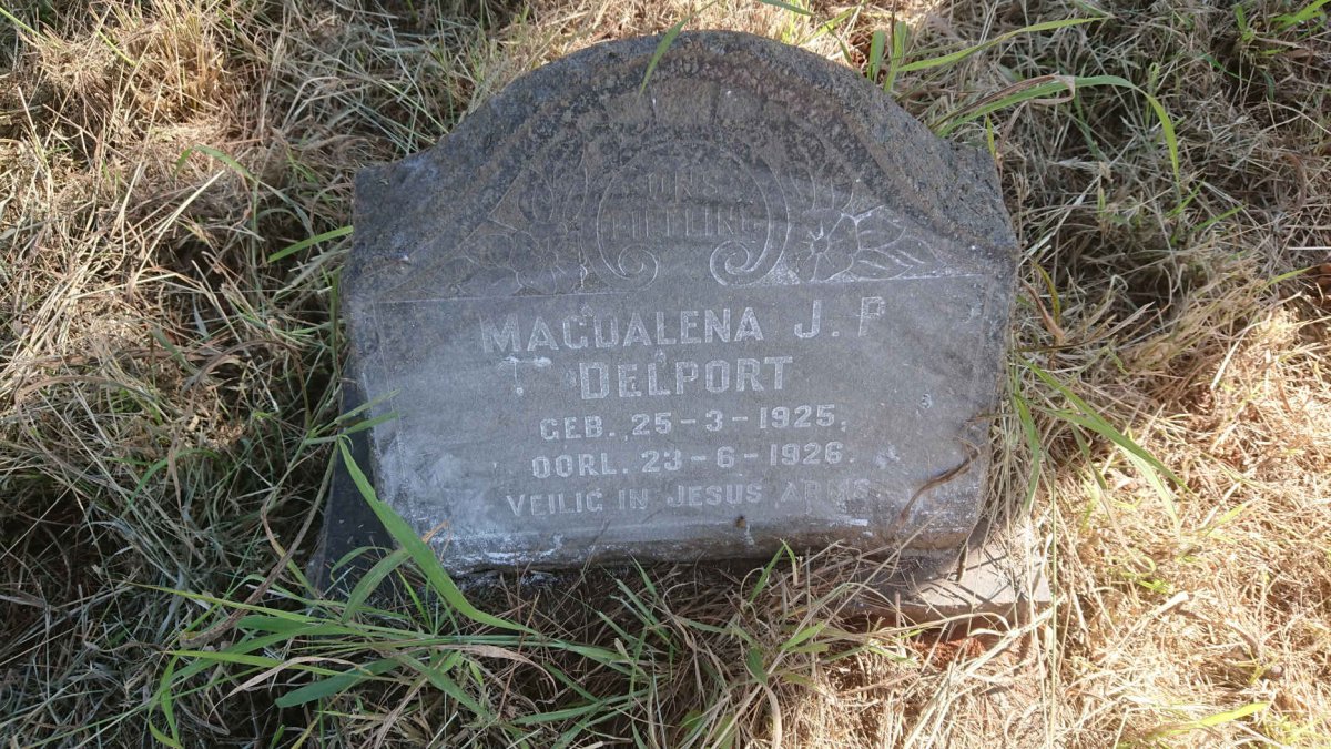 DELPORT Magdalena J.P. 1925-1926