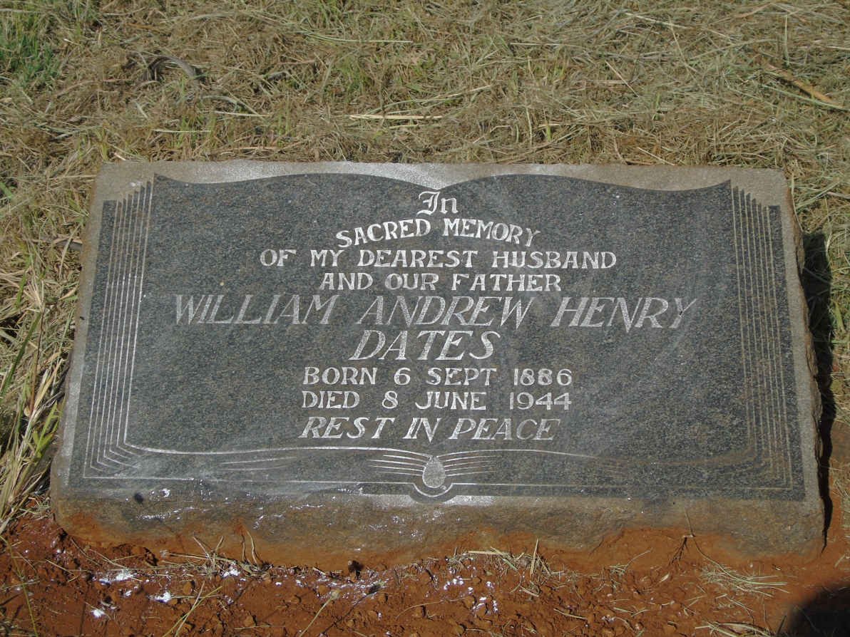DATES William Andrew Henry 1886-1944