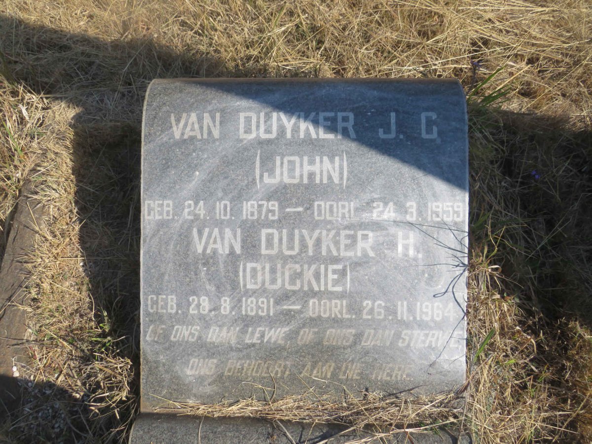 DUYKER J.C., van 1879-1959 & H. 1891-1964